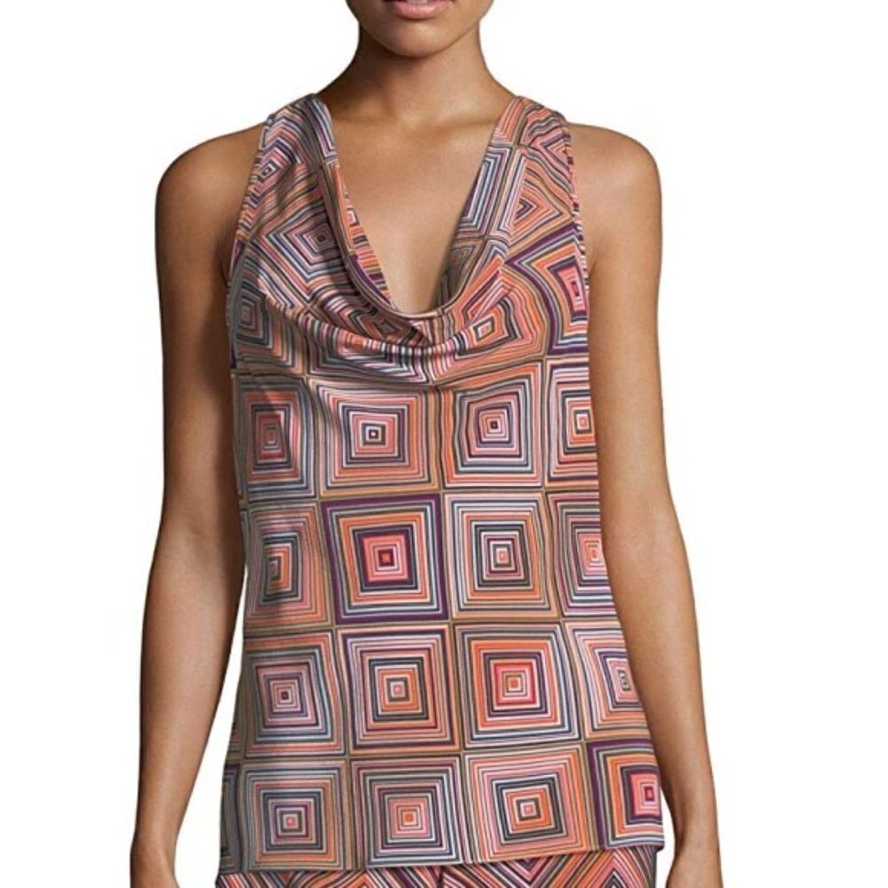 Trina Turk 'Kourtney' Printed Silk Sleeveless Top